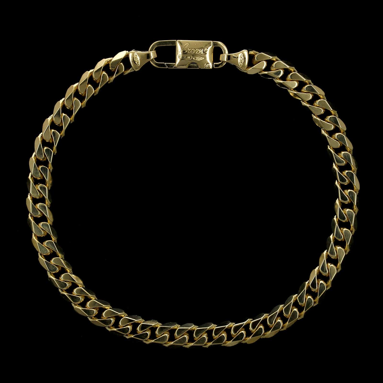 18K Yellow Gold Estate Curb Link Bracelet