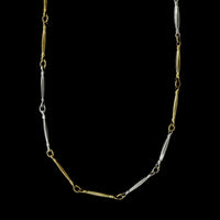 Antique 14K Yellow Gold and Platinum Estate Pocket Watch Chain