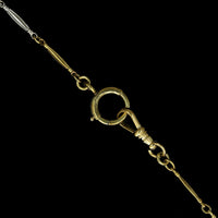 Antique 14K Yellow Gold and Platinum Estate Pocket Watch Chain