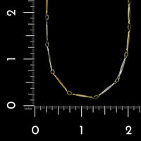 Antique 14K Yellow Gold and Platinum Estate Pocket Watch Chain