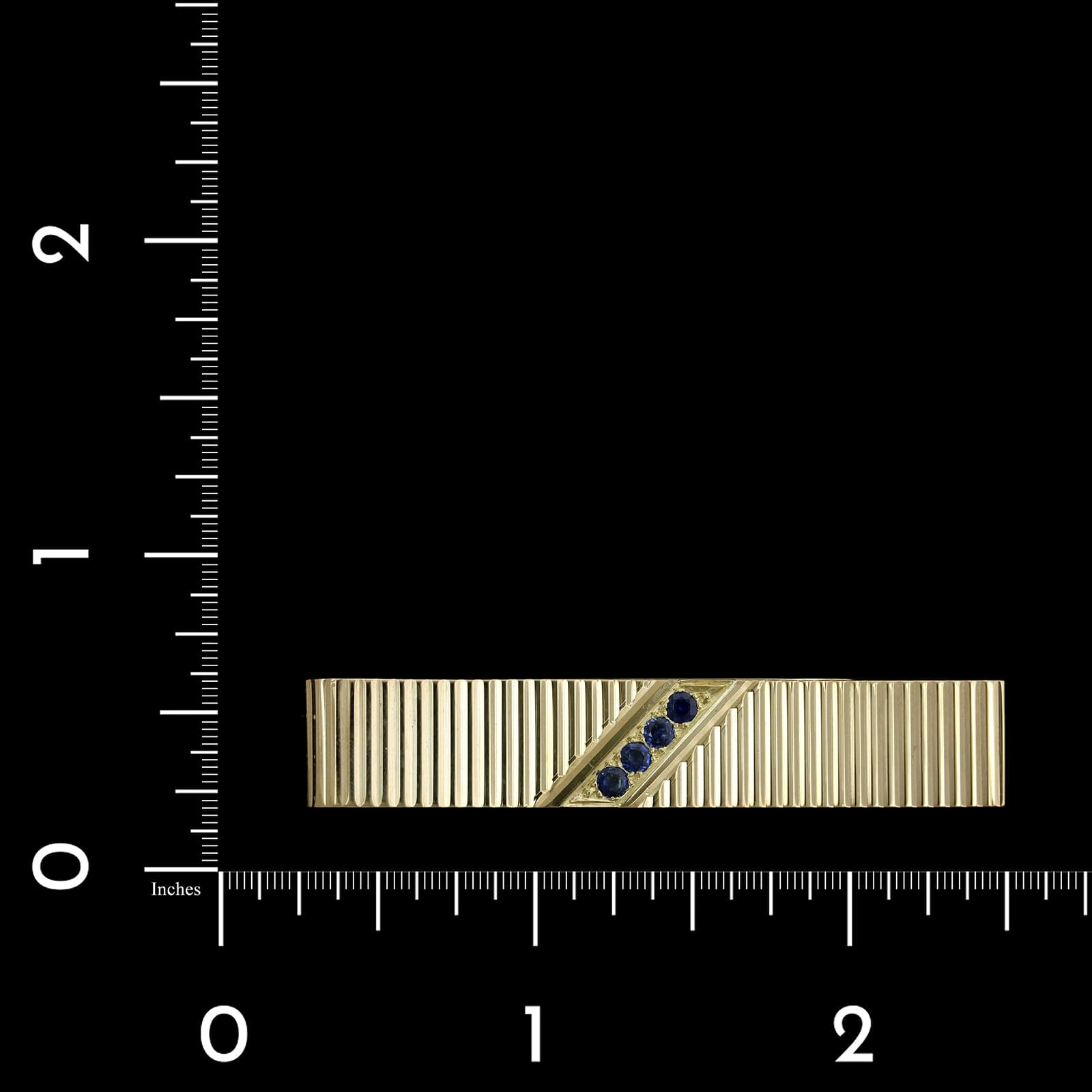 Tiffany & Co. 14K Yellow Gold Estate Sapphire Tie Bar