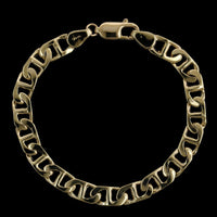 14K Yellow Gold Estate Mariner Anchor Link Bracelet