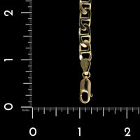 14K Yellow Gold Estate Mariner Anchor Link Bracelet