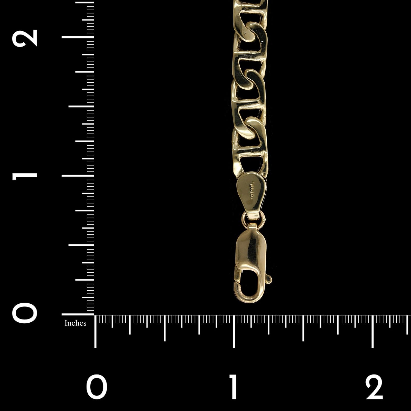 14K Yellow Gold Estate Mariner Anchor Link Bracelet