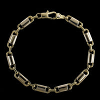 14K Two-tone Gold Estate Fancy Link Bracelet