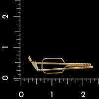 14K Two-tone Gold Estate Golf Clubs Tie Bar