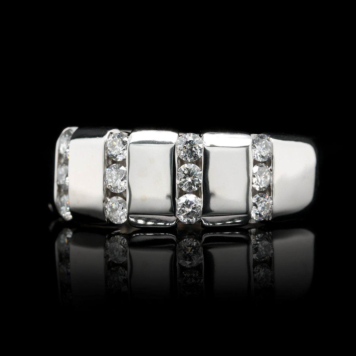 14K White Gold Estate Diamond Ring