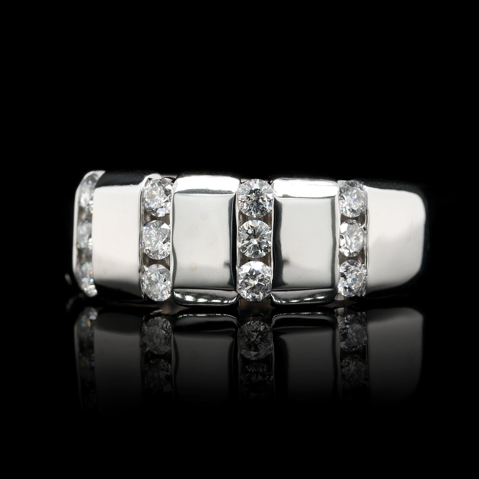 14K White Gold Estate Diamond Ring