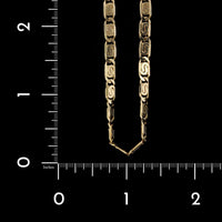14K Yellow Gold Estate Scroll Link Chain