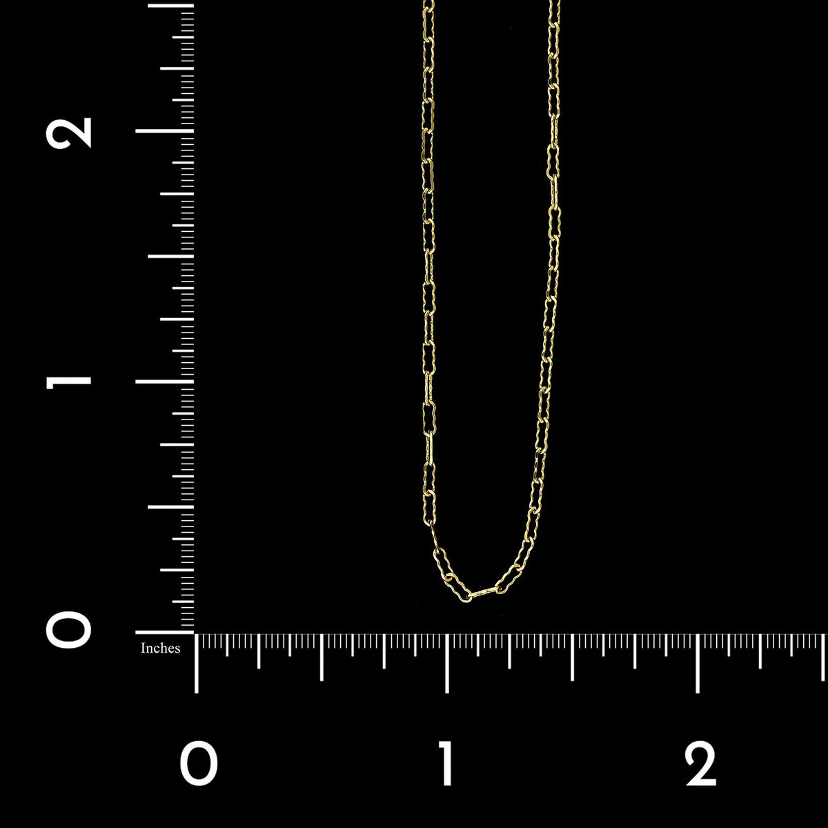 14K Yellow Gold Estate Paperclip Link Chain