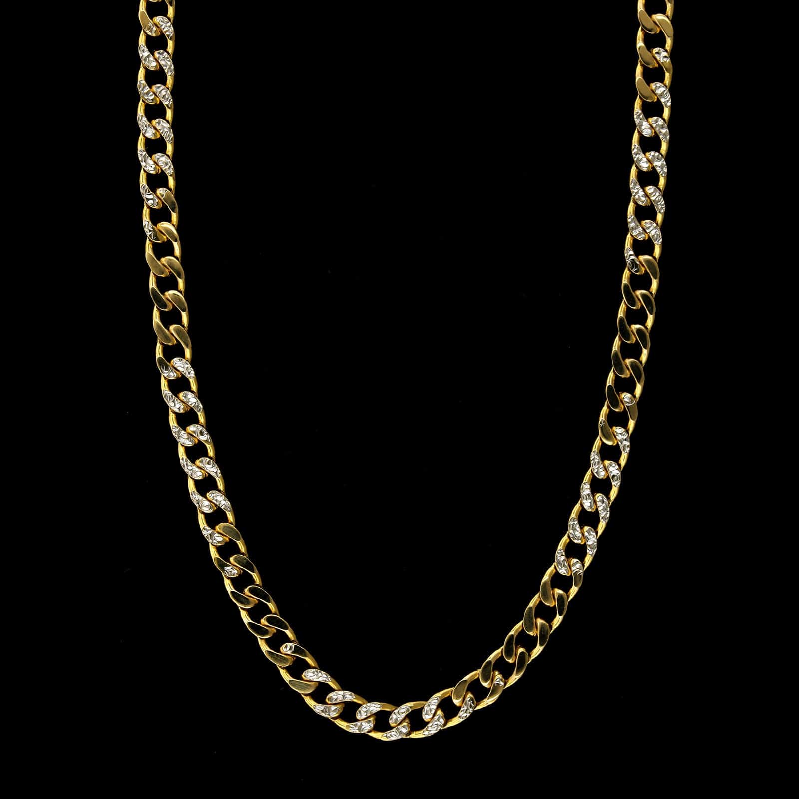 18K Two-Tone Estate Curb Link Chain
