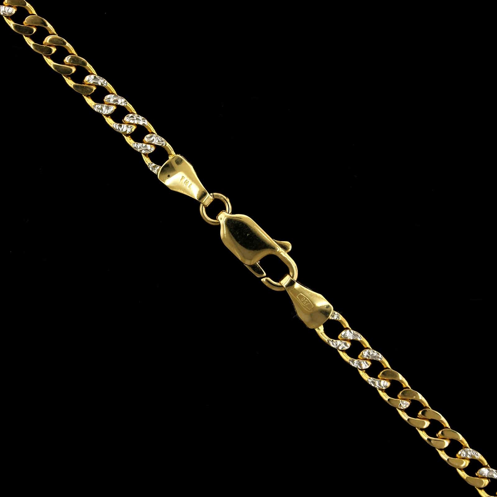 18K Two-Tone Estate Curb Link Chain