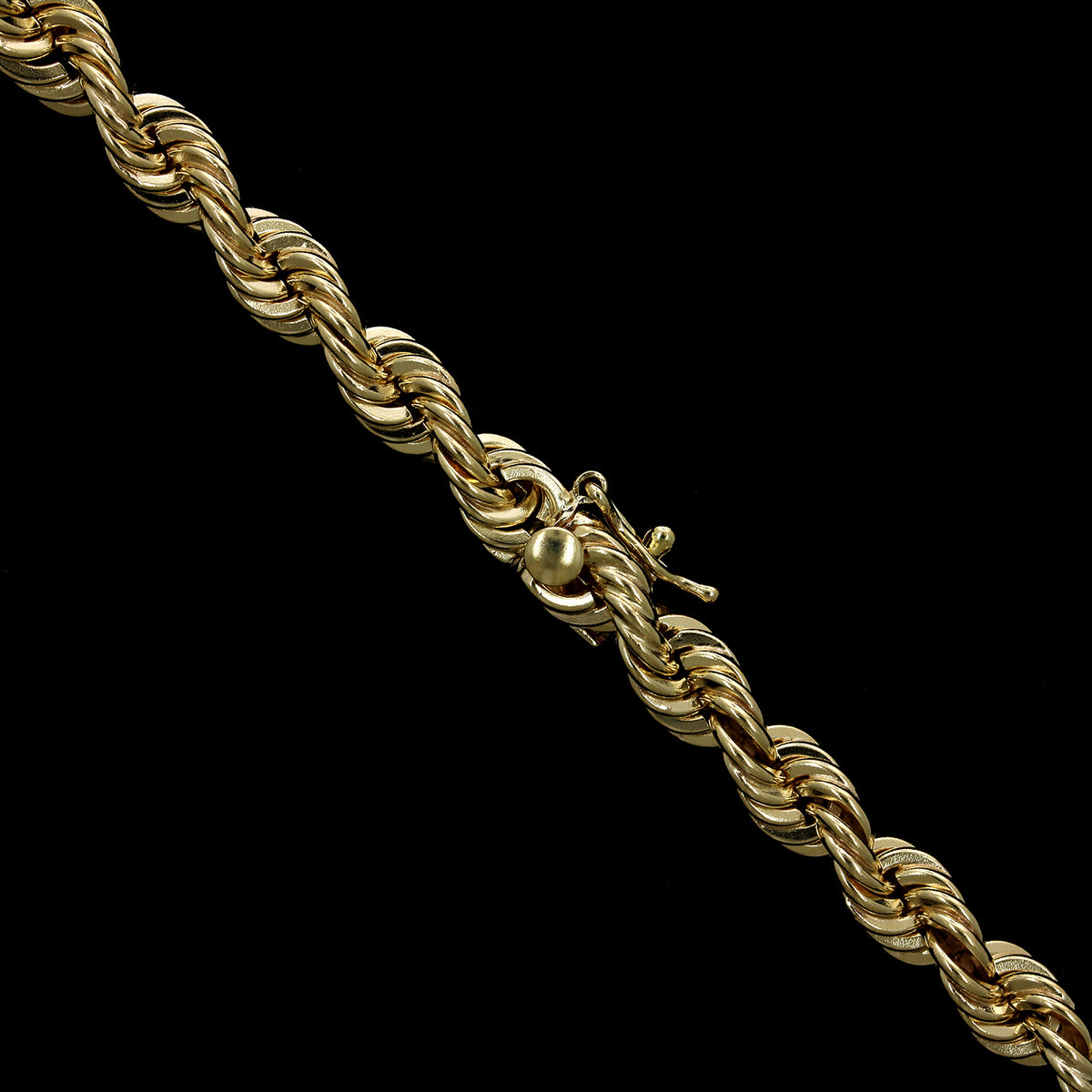 14K Yellow Gold Estate Graduated Rope Chain
