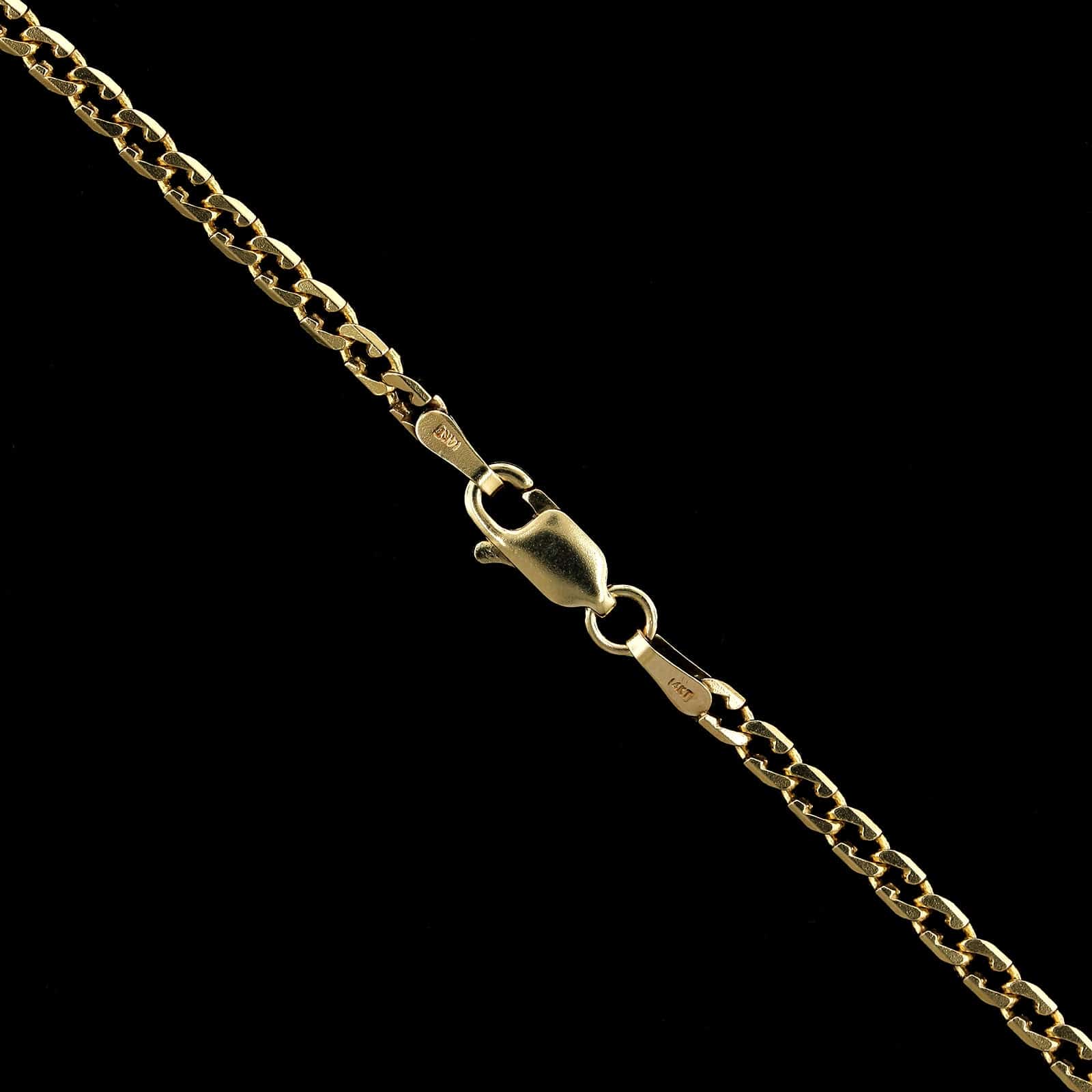 14K Yellow Gold Estate Fancy Link Chain