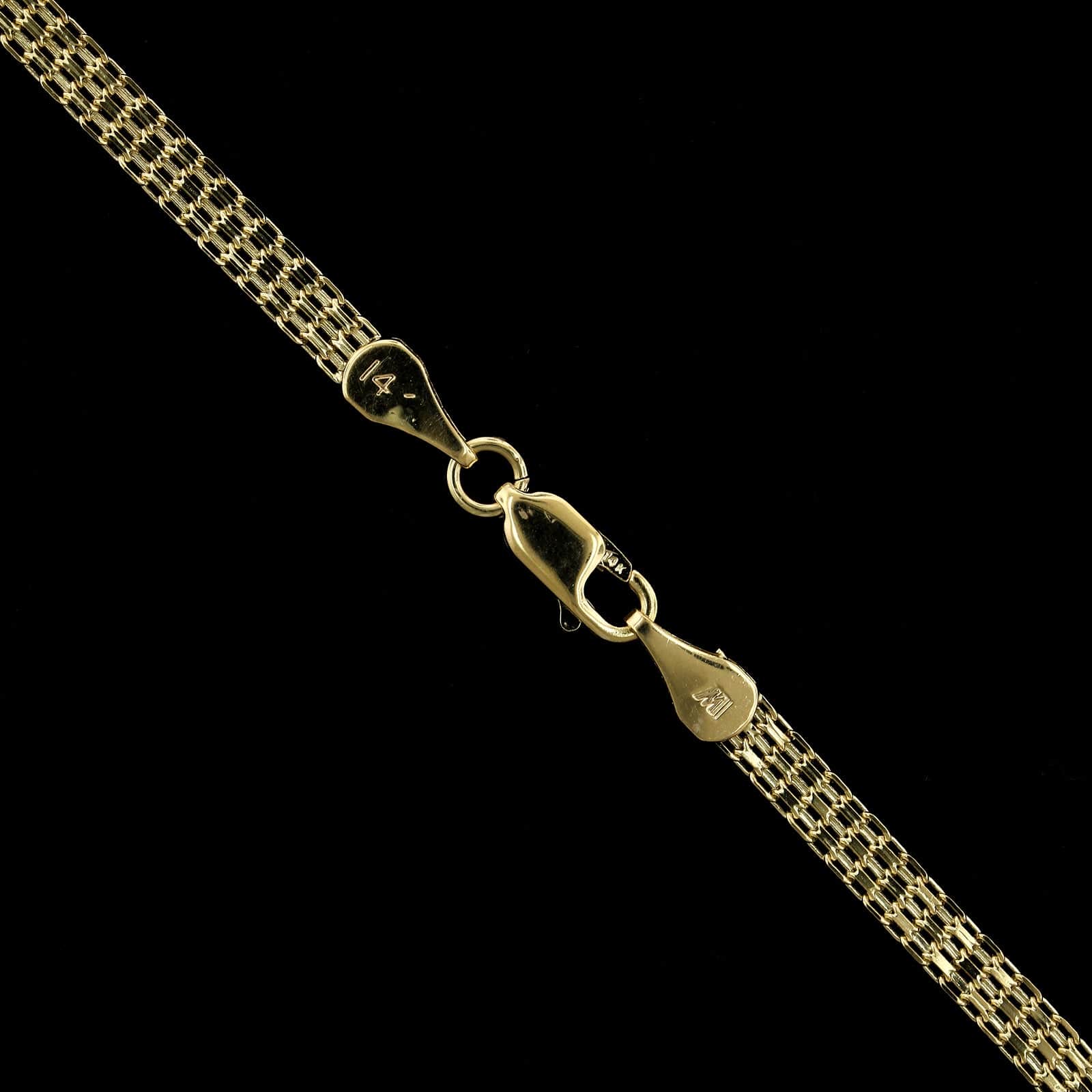 14K Yellow Gold Estate Bismark Link Chain