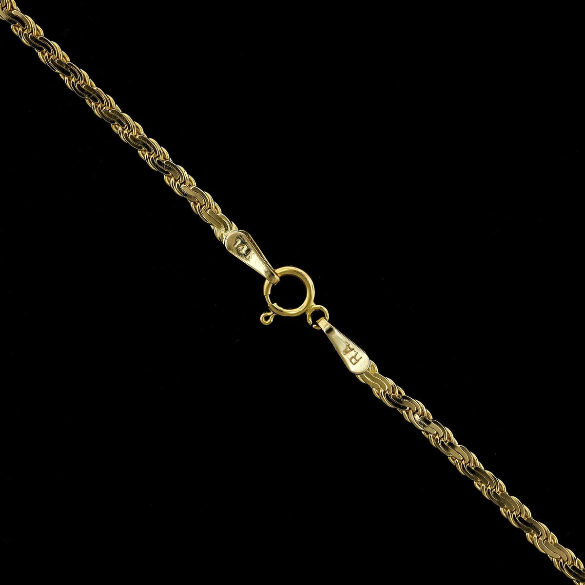 14K Yellow Gold Estate Fancy Link Chain