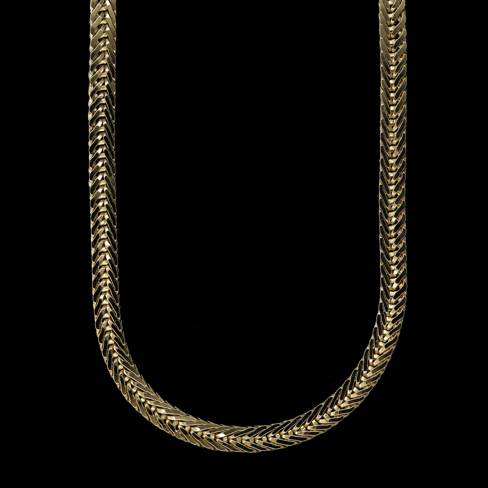 14K Yellow Gold Estate Woven Link Chain