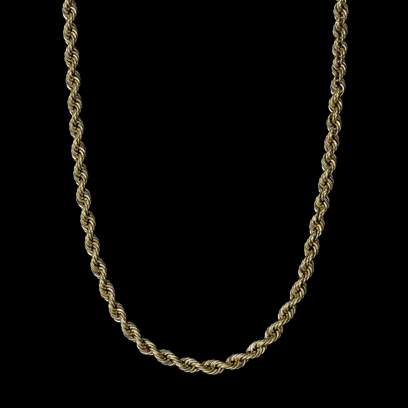 14K Yellow Gold Estate Rope Chain