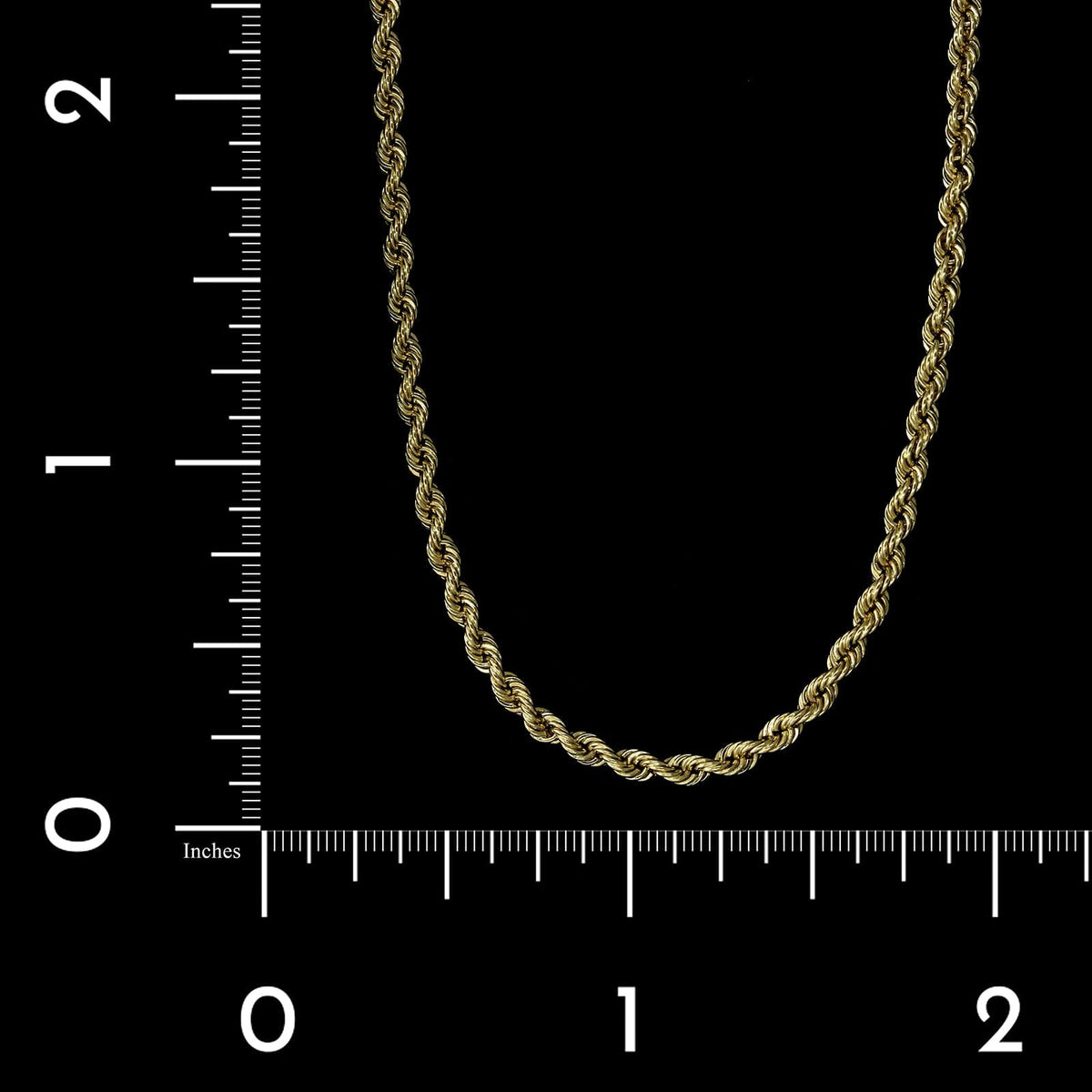 14K Yellow Gold Estate Rope Chain