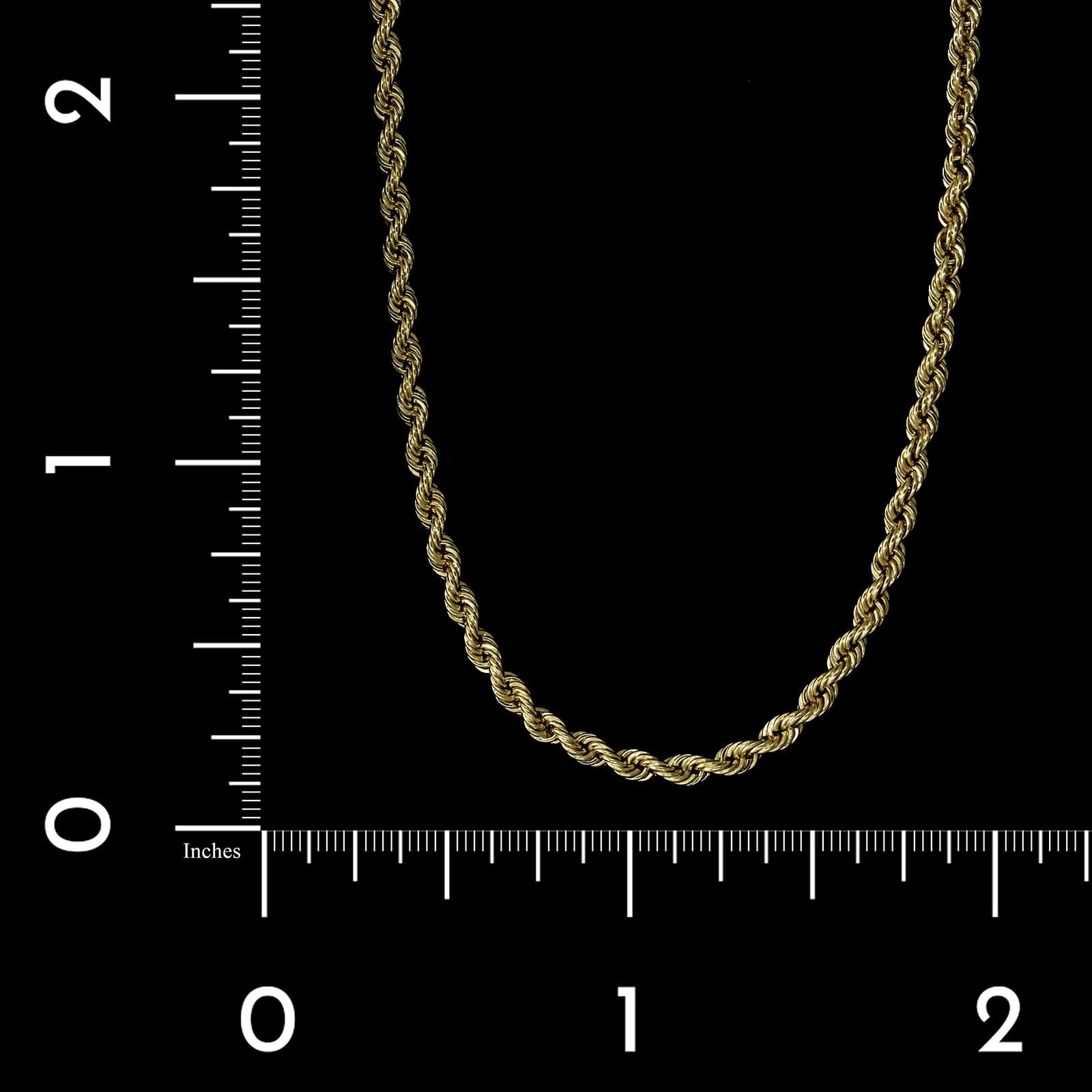 14K Yellow Gold Estate Rope Chain
