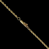 14K Yellow Gold Estate Diamond Cut Rope Chain