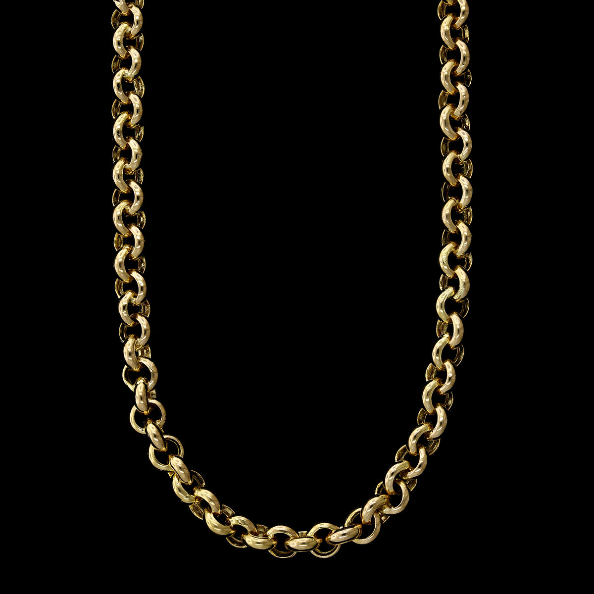 14K Yellow Gold Estate Rolo Link Chain