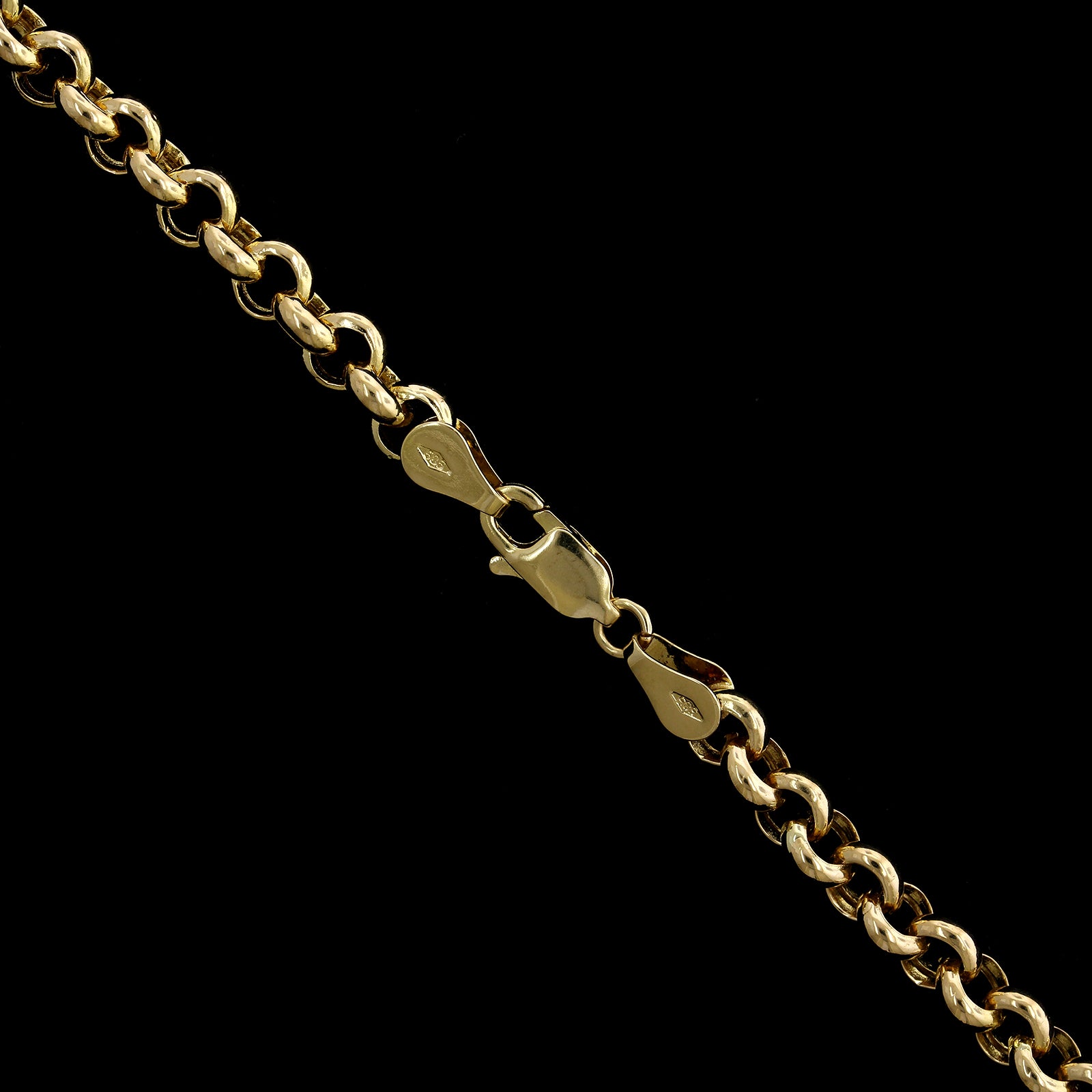 14K Yellow Gold Estate Rolo Link Chain