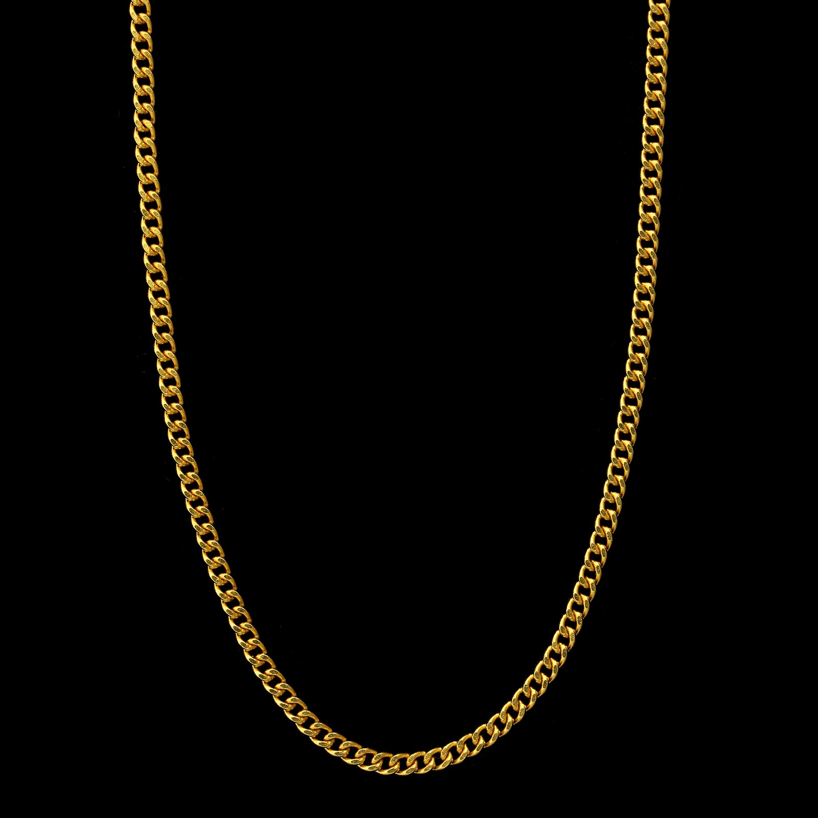 24K Yellow Gold Estate Curb Link Chain