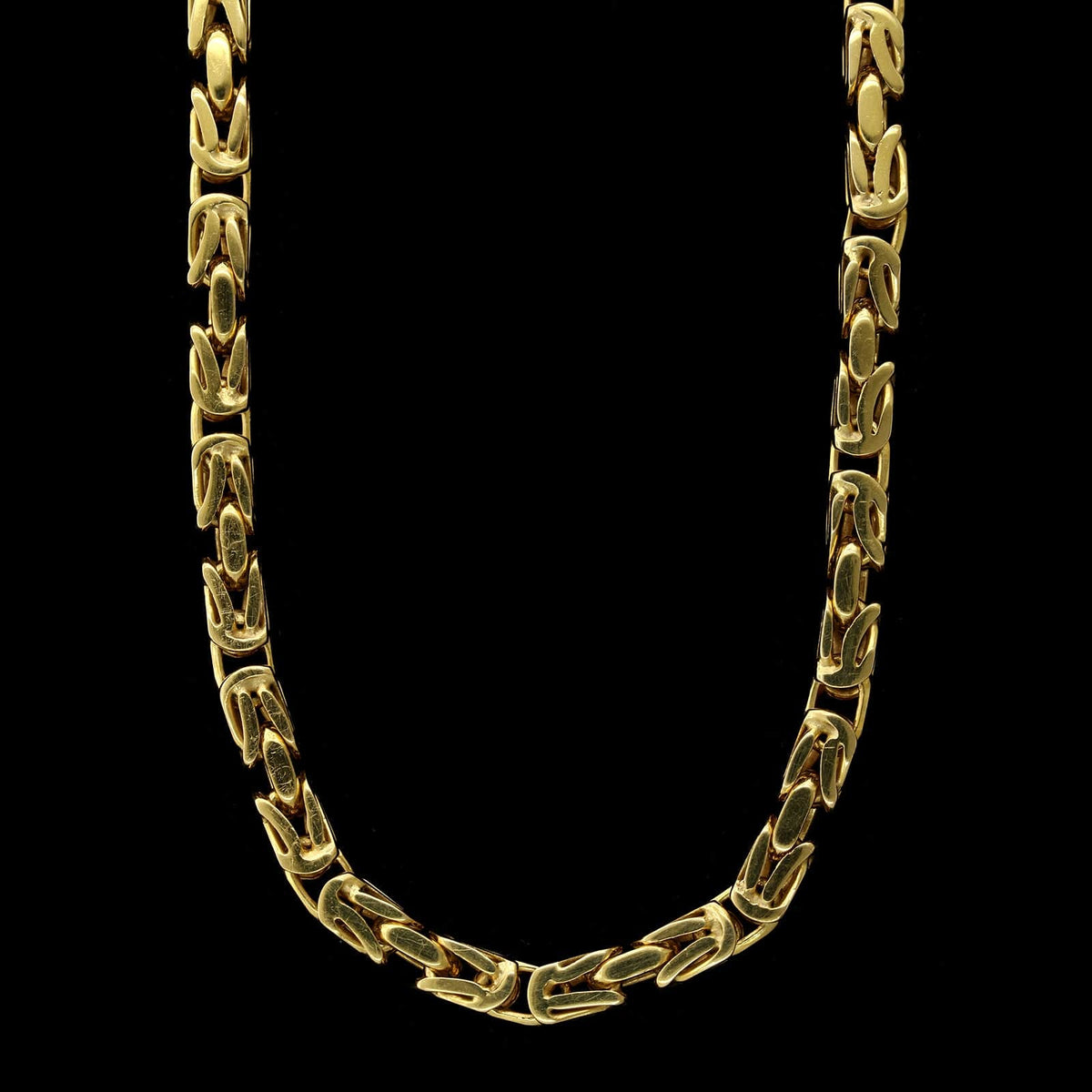 18K Yellow Gold Estate Byzantine Link Chain