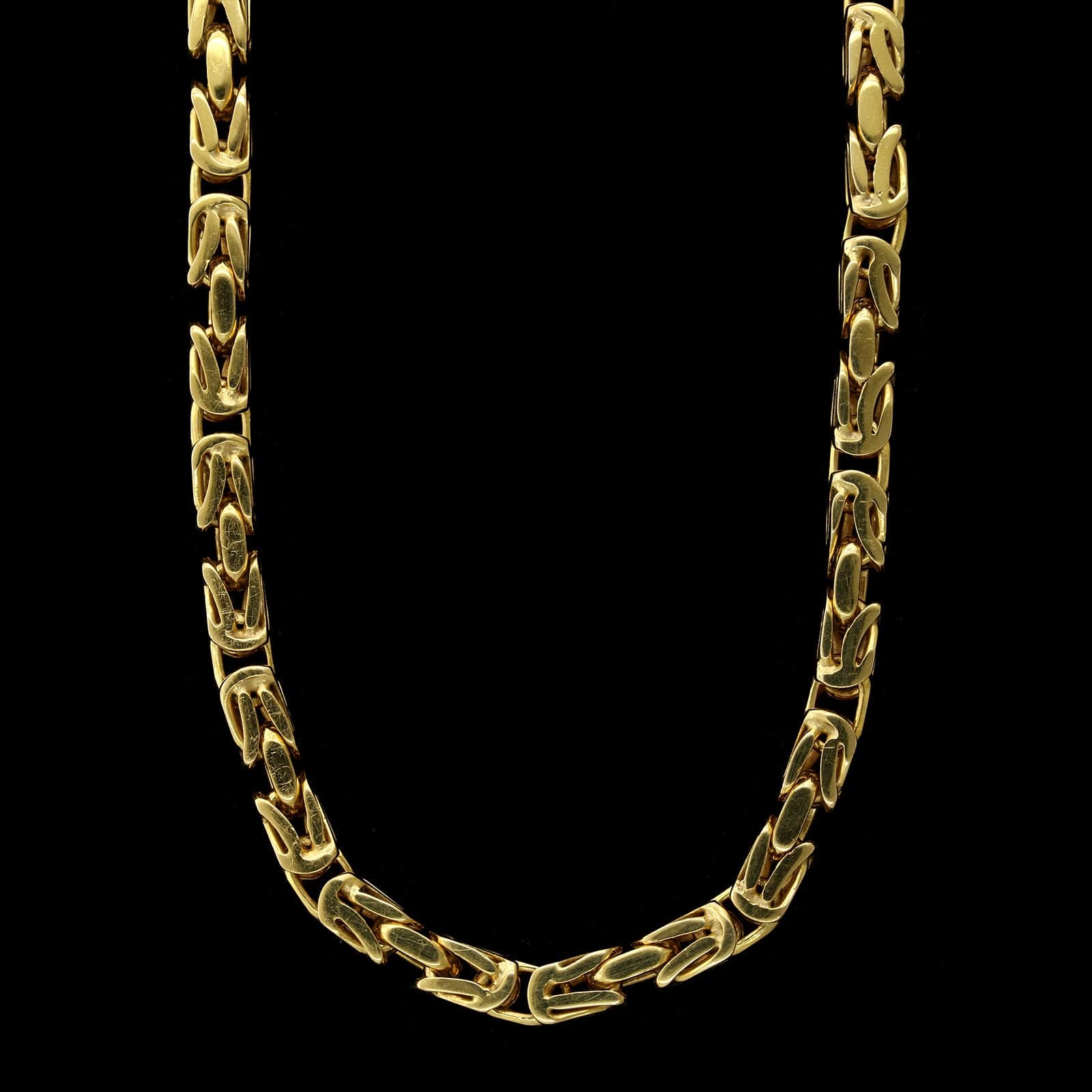 18K Yellow Gold Estate Byzantine Link Chain