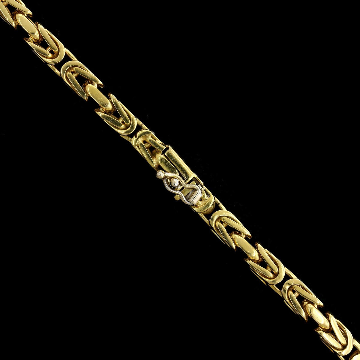 18K Yellow Gold Estate Byzantine Link Chain