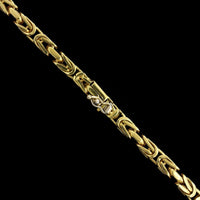 18K Yellow Gold Estate Byzantine Link Chain