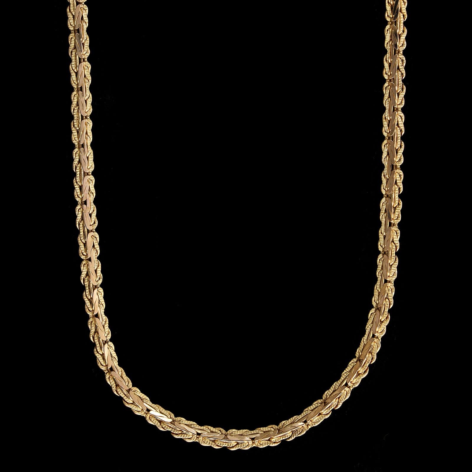 14K Yellow Gold Estate Fancy Link Chain