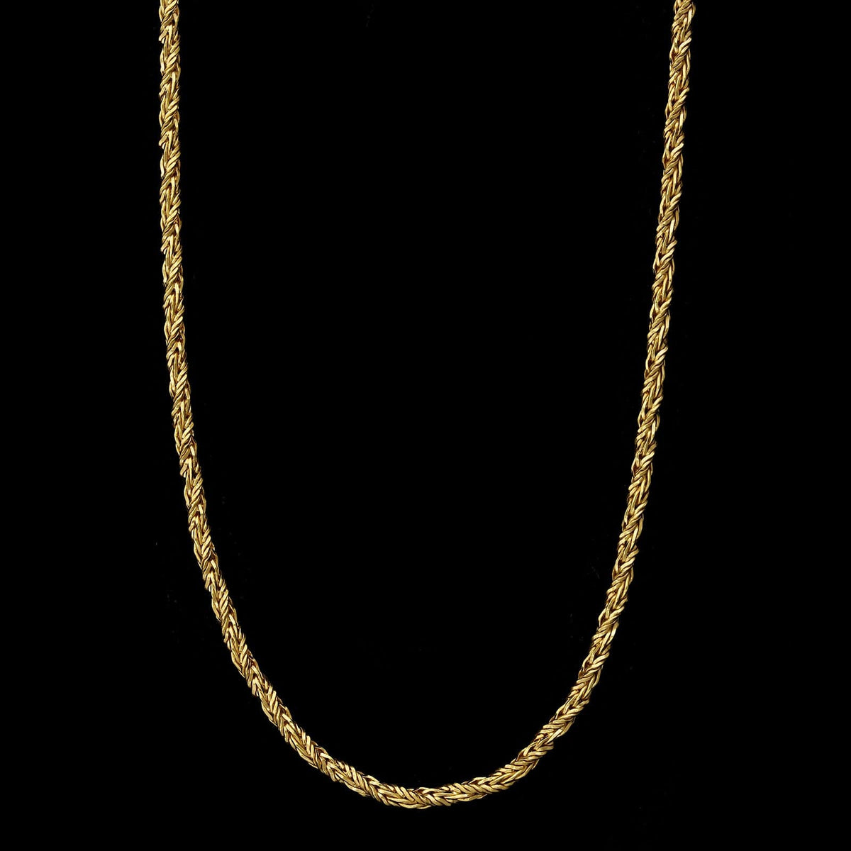 18K Yellow Gold Estate Twisted Link Chain