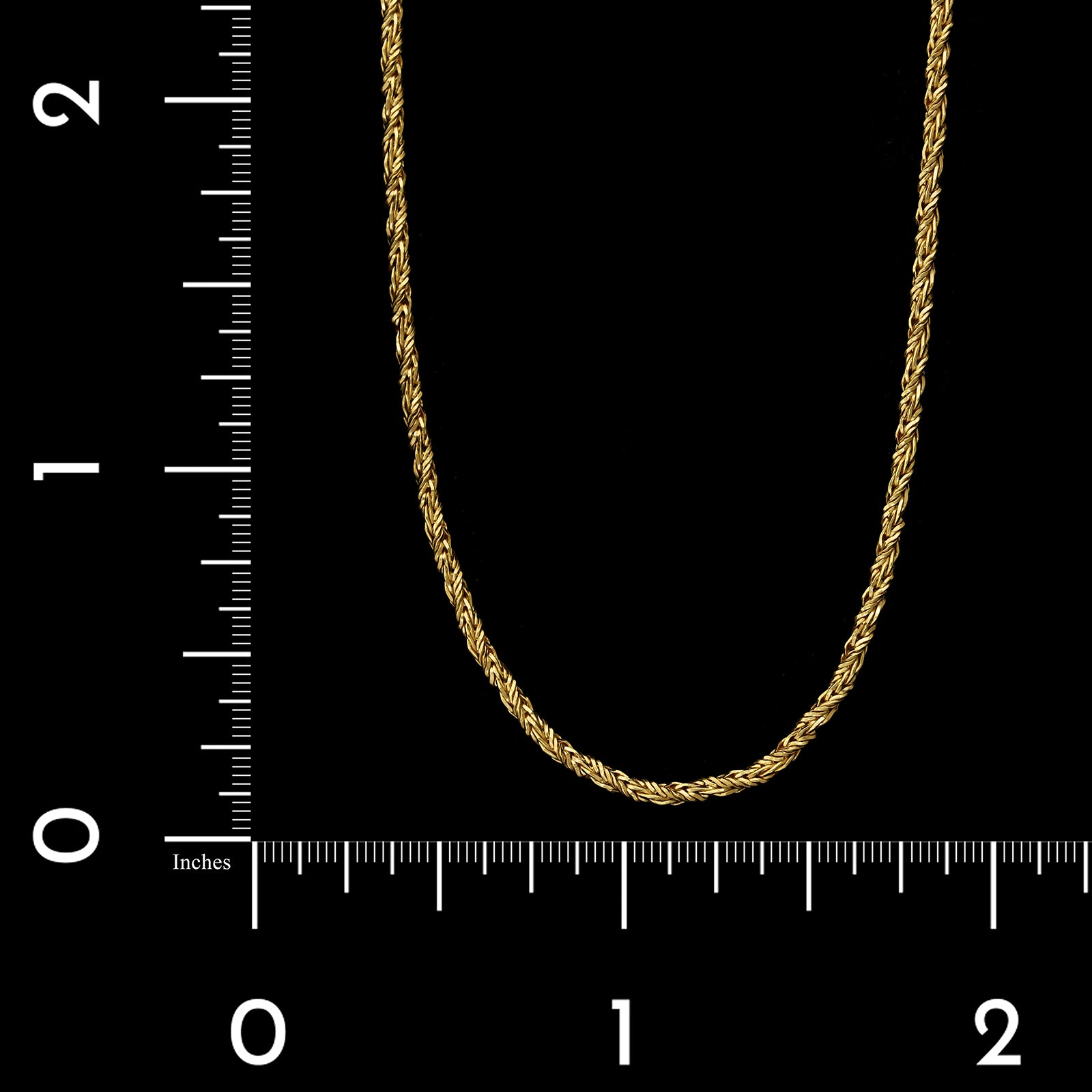 18K Yellow Gold Estate Twisted Link Chain