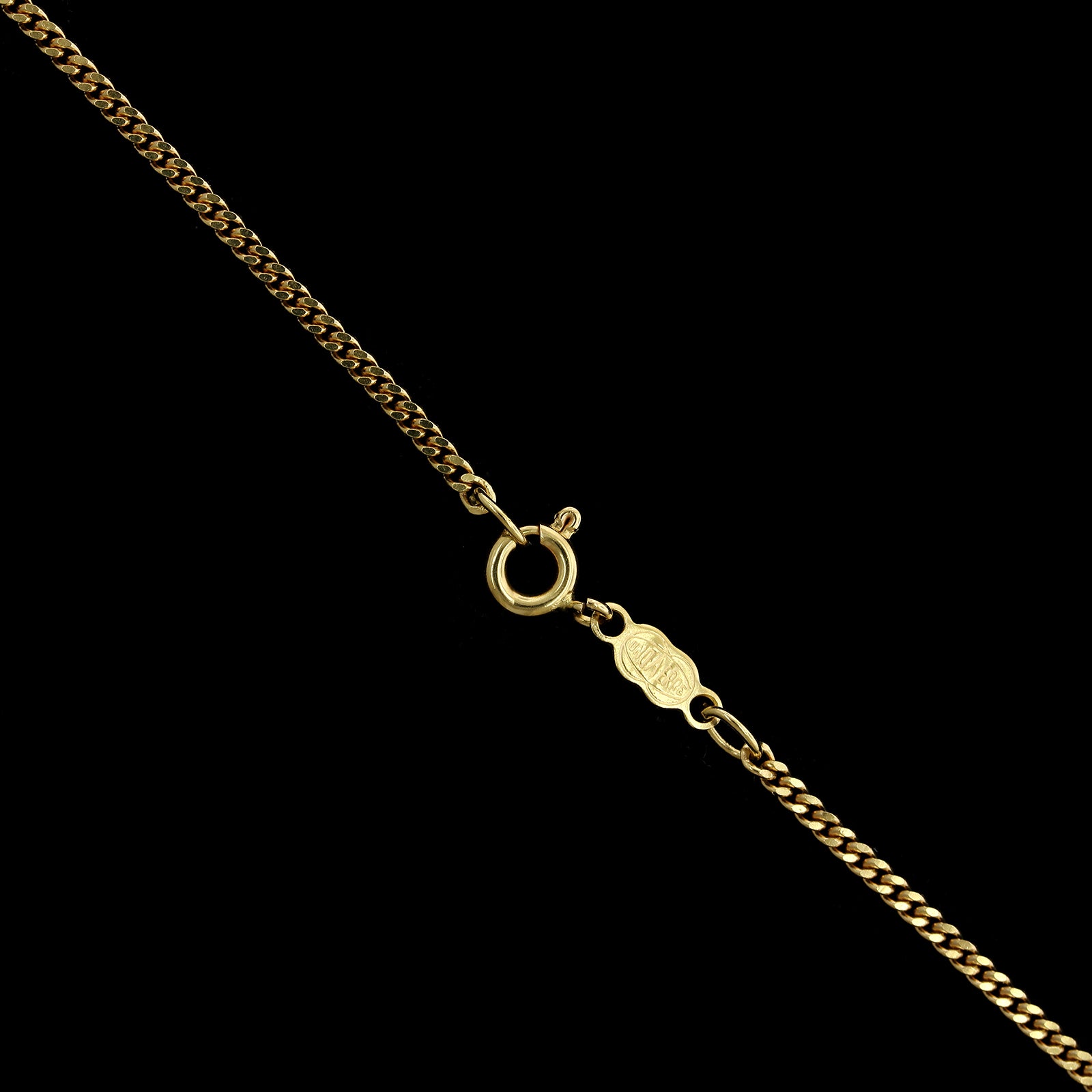 18k Yellow Gold Estate Curb Link Chain