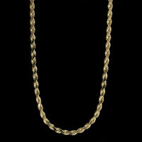 14K Yellow Gold Estate Flattened Rope Chain