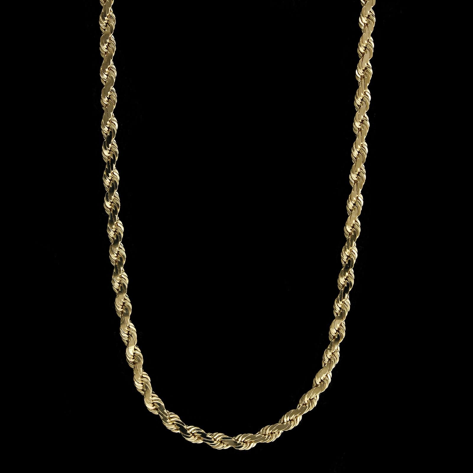 14K Yellow Gold Estate Flattened Rope Chain