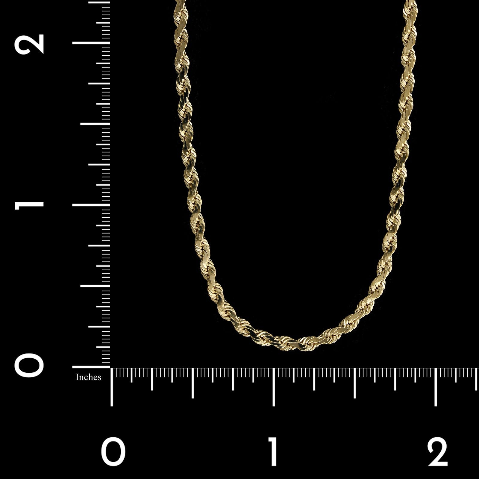 14K Yellow Gold Estate Flattened Rope Chain