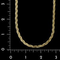 14K Yellow Gold Estate Braided Herringbone Chain