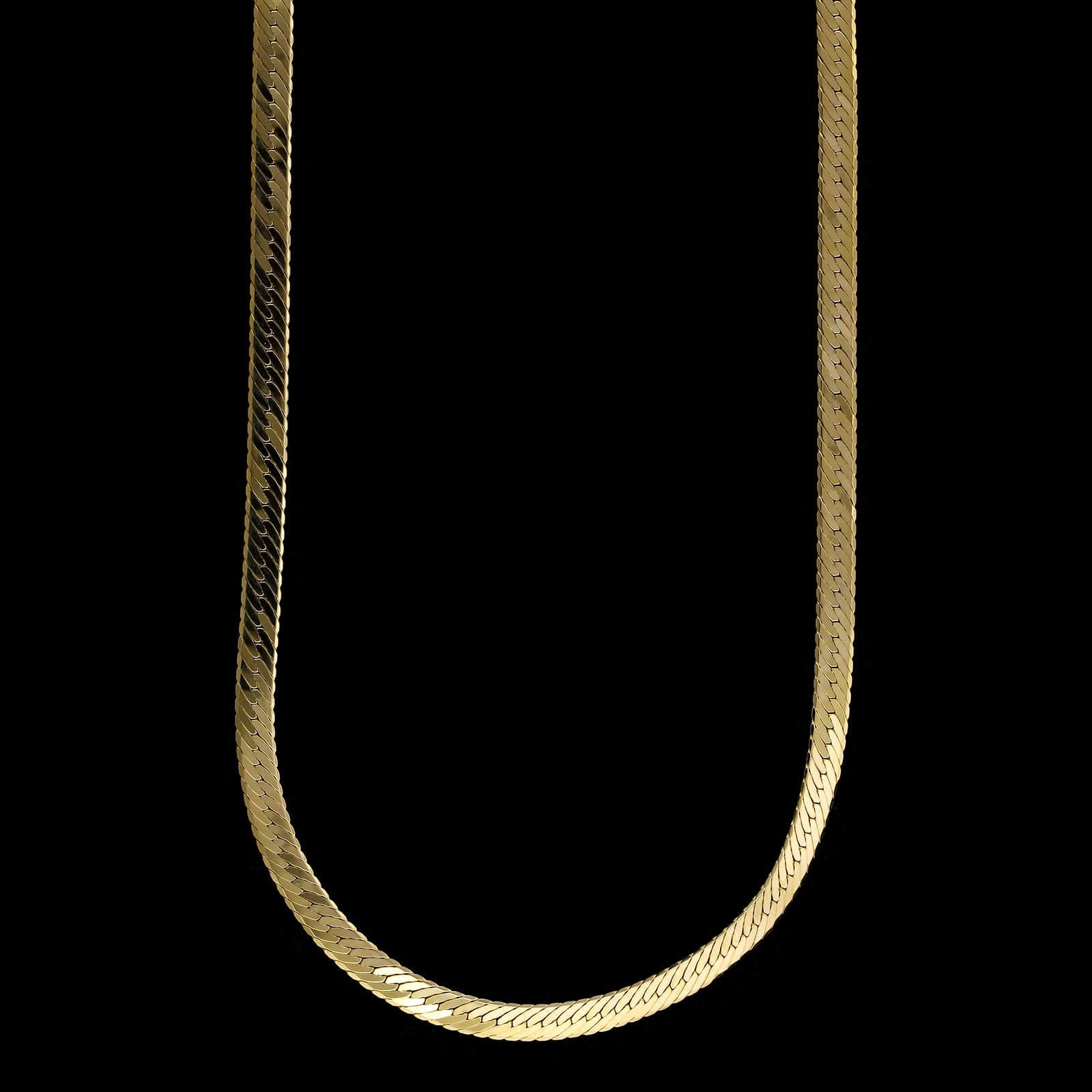 14K Yellow Gold Estate Herringbone Chain