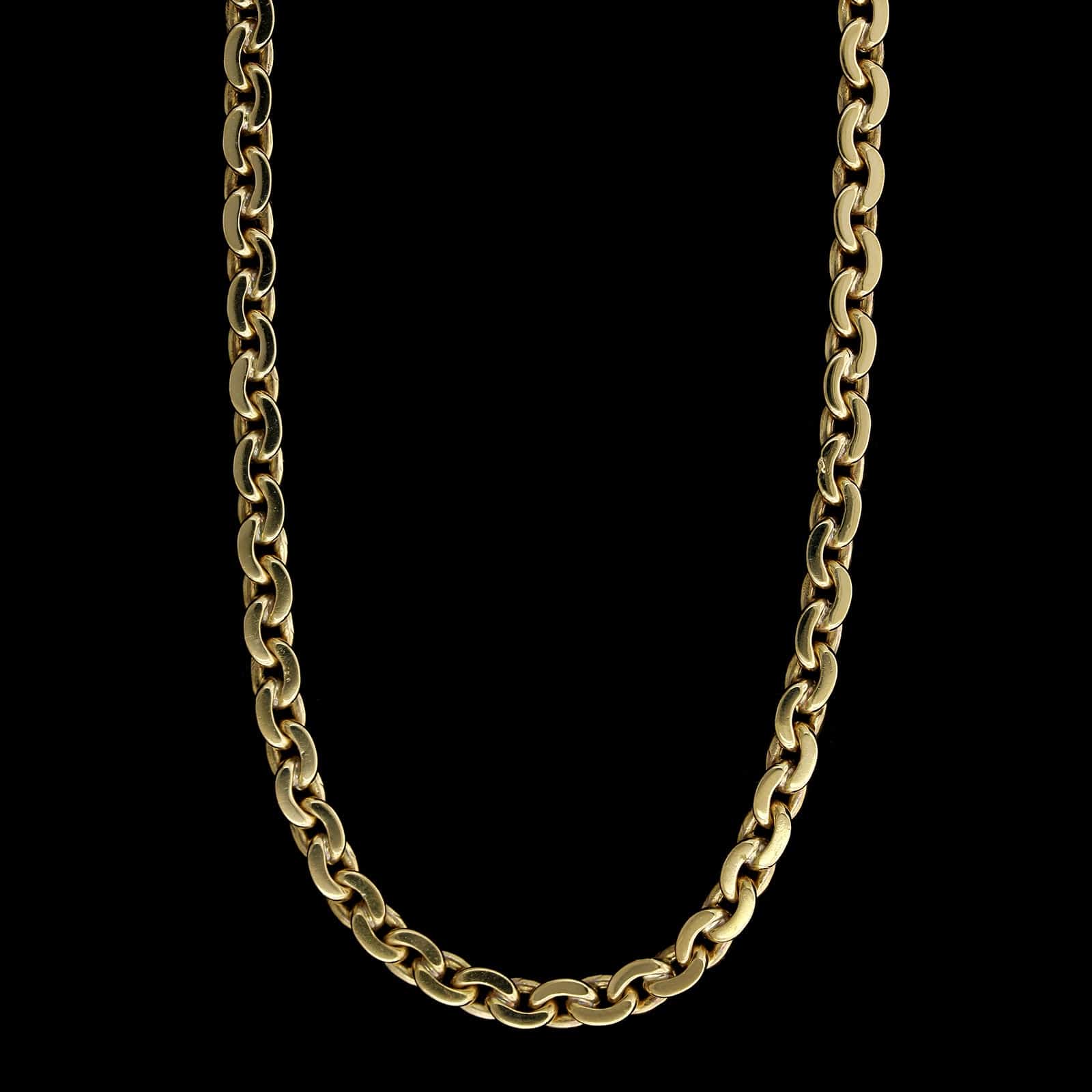 18K Yellow Gold Oval Link Estate Chain
