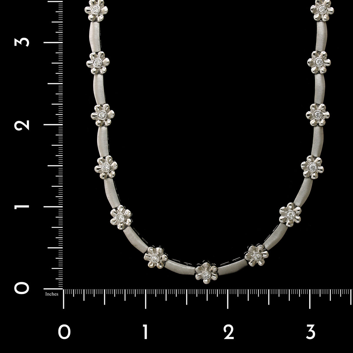 14K White Gold Estate Diamond Necklace