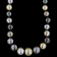 Multi Colored Estate Cultured South Sea and Cultured Tahitian Pearl Necklace