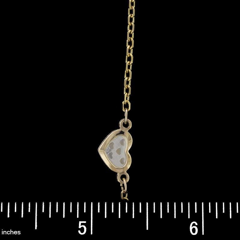 14K Two Tone Gold Estate Heart Necklace