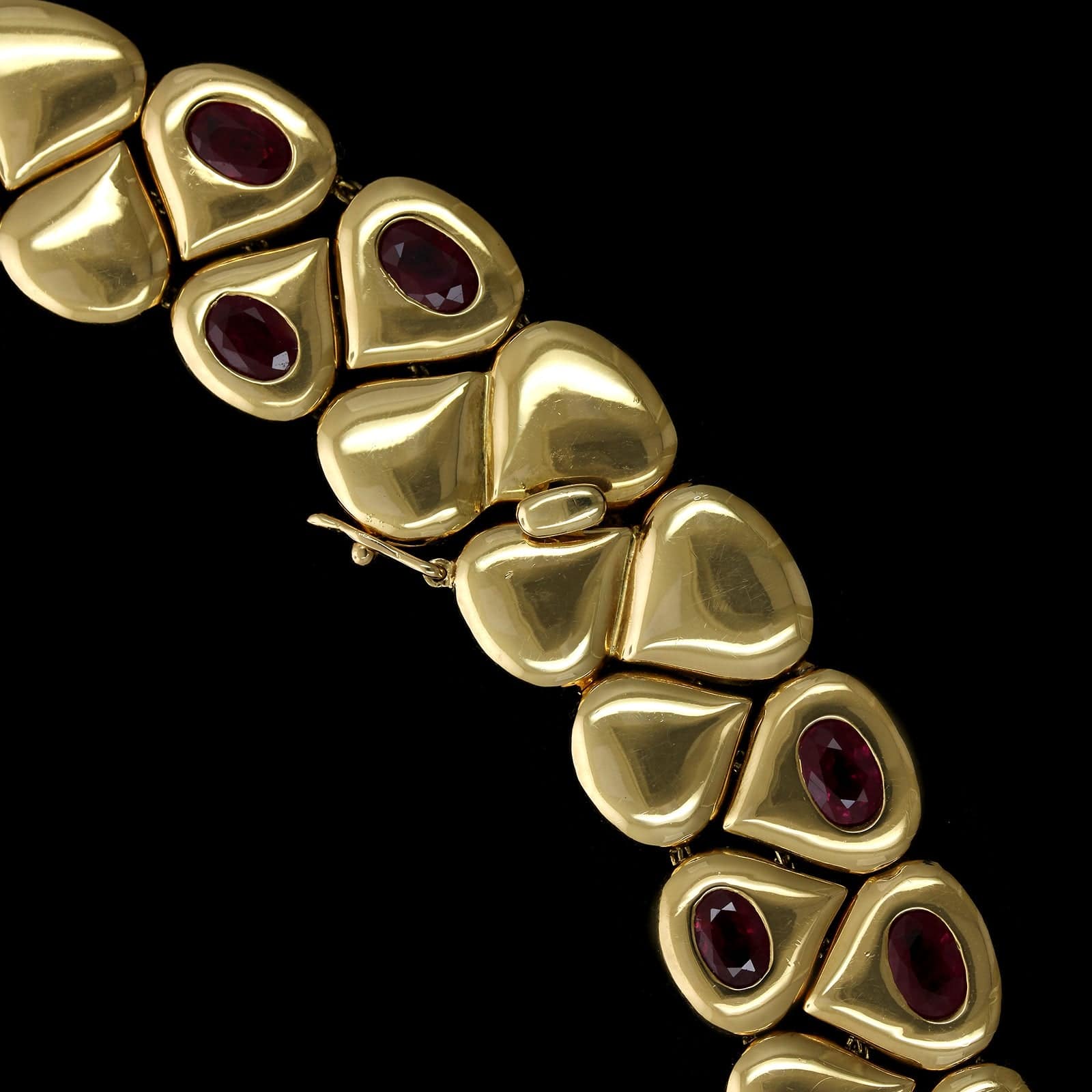 Chaumet 18K Yellow Gold Estate Ruby Necklace, Paris