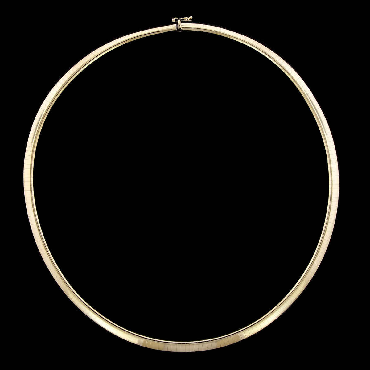 14K Yellow Gold Concave Omega Necklace