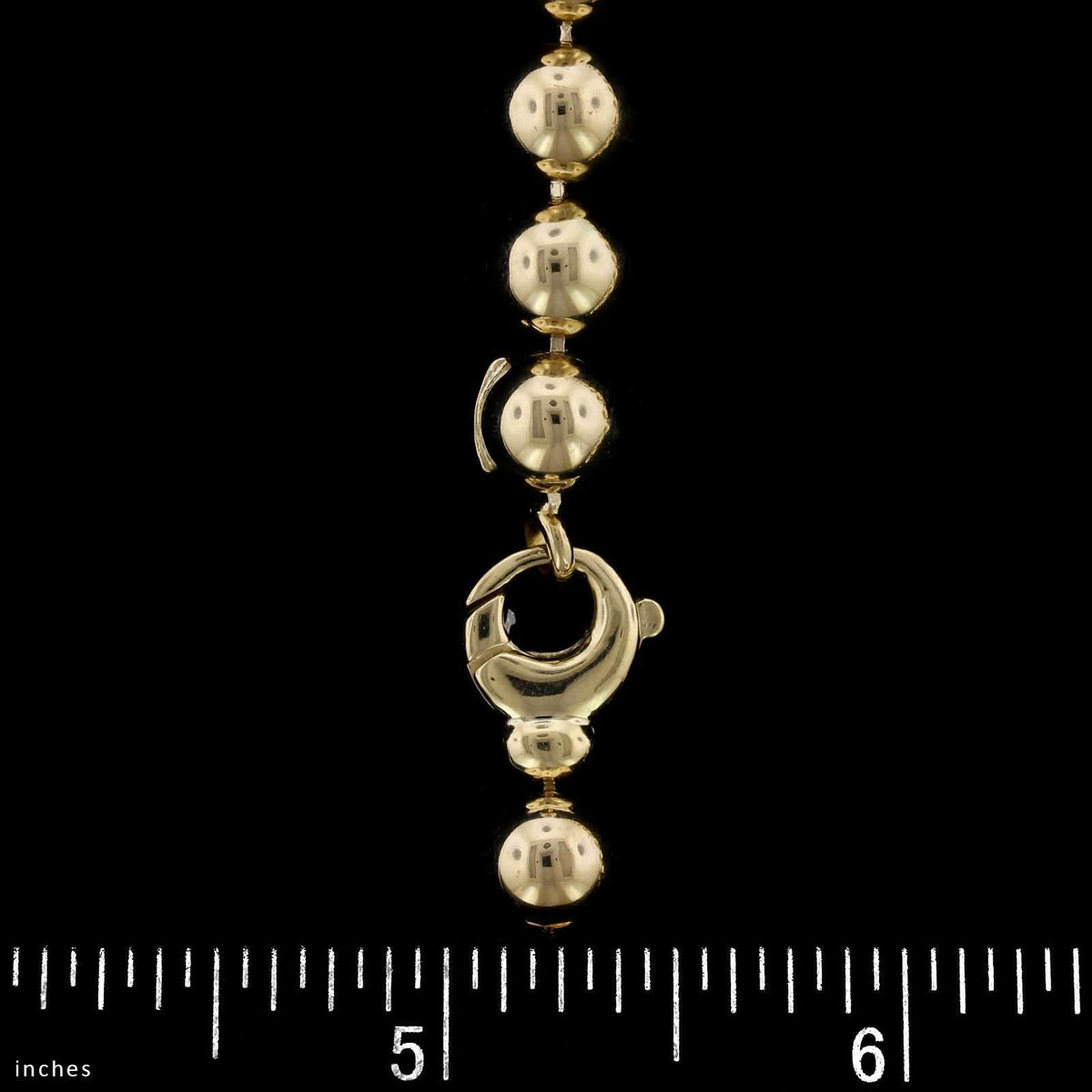 18K Yellow Gold Estate Bead Necklace