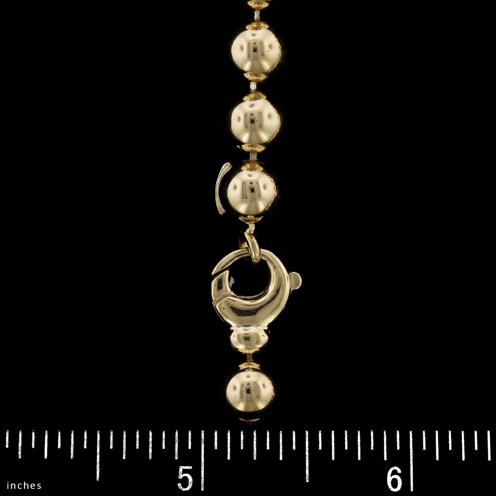 18K Yellow Gold Estate Bead Necklace