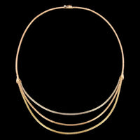 18K Tricolor Gold Estate Necklace